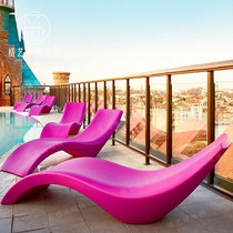 FRP leisure chair Outdoor furniture personality pool lounger Beach hotel creative alien design lazy bed