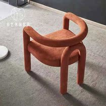 Glass GRP casual seat Creative Alien Round Pipe Soft Bag Single Chair Home Negotiation-like plate Room Beauty Chen Decorative Chair