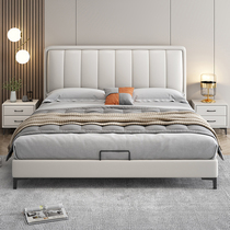 Light luxury childrens bed boy 1m 2 single bed modern simple 1 35m small apartment girl 1 5m soft leather bed