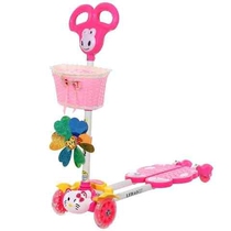 Pedal wheel music cut three wheel pulley double board girl solid pedal on girl child scooter feet