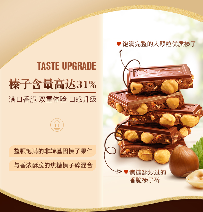 瑞士进口  Frey Supreme 榛子果仁巧克力 85g*2盒 图3