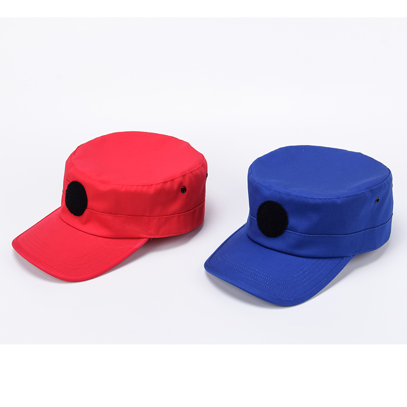 Rescue training cap Anti-static duty helmet uniform size flat top training cap red and blue