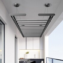 Hand-cranked drying rack lifting balcony double-pole household clothes bar automatic indoor two-bar drying Manual cold clothes rack