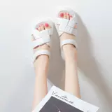 Летние сандалии, плетеная пляжная обувь на платформе, в стиле Шанель