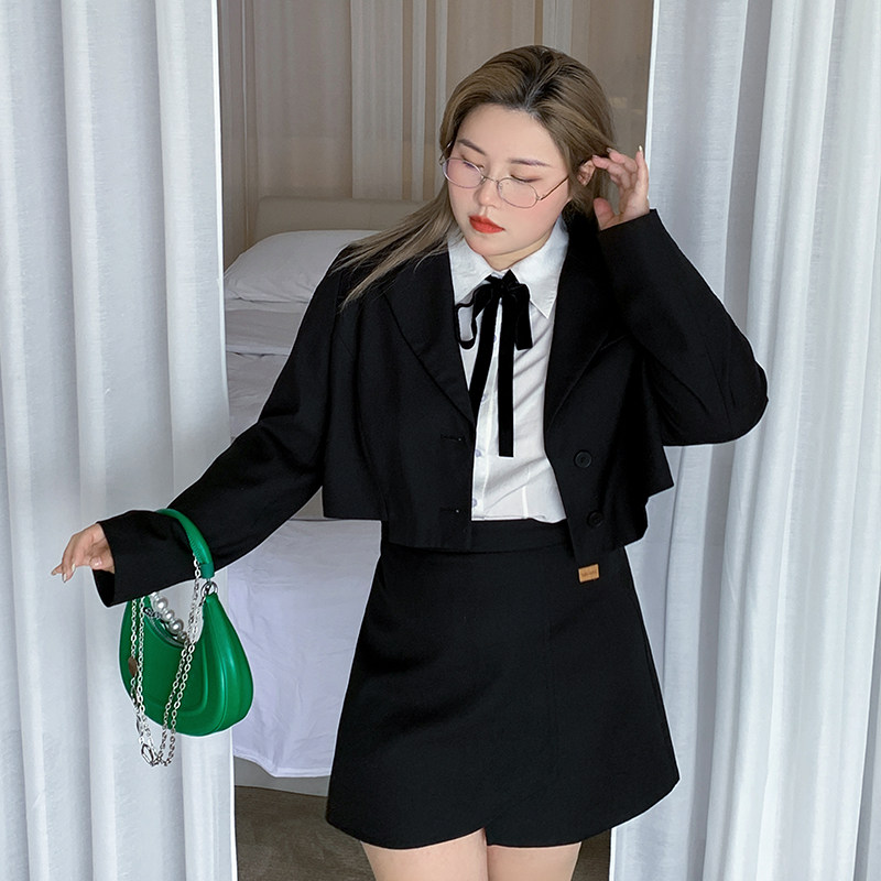 Kaka Don't eat the Fengyun Sister Temperament short H version suit jacket High waist A character shade half body skirt woman-Taobao