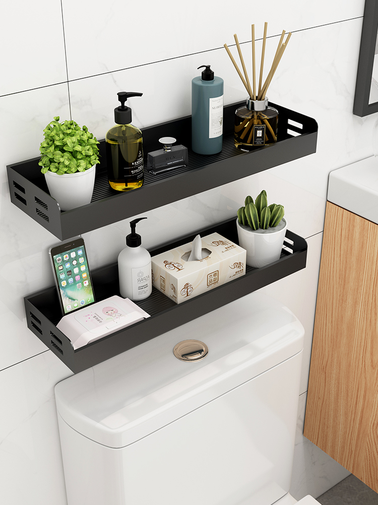 Make-up Room Toilet Side Upper Shelf Toilet Side Rear Gap Wall-mounted Free perforated Bathroom Containing floor Shelf