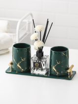 Light luxury wash cup brush tooth Cup ins emulsion bottle bottled household tooth cylinder wash set ceramic toothbrush cup