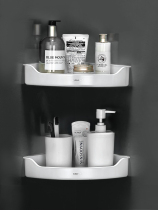 Bathroom rack wall-mounted toilet bath and wash table toilet wall triangle non-perforated storage toilet