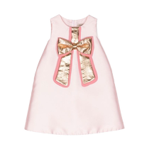 Hucklebones London childrens bow-embellished satin midi dress FARFETCH