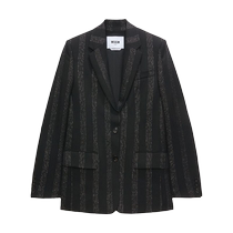 Msgm Womens Striped Single Breasted Blazer FARFETCH