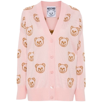 Moschino womens logo intarsia knitted cardigan FARFETCH