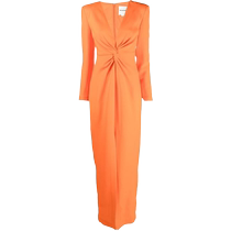 Final Sale] Roland Mouret Womens Swirled Long Sleeve Maxi Dress FARFETCH Hair