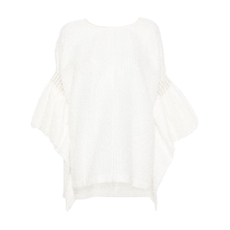 Junya Watanabe Womens Ruffle Sleeve Tweed Long Top FARFETCH