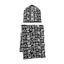 Final Sale]John Richmond childrens logo intarsia knitted beanie set FARFETCH