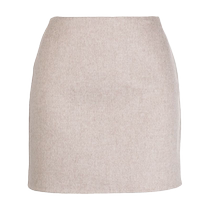 Michael Kors Collection Ladies Melton First cut wool half body skirt hair chic