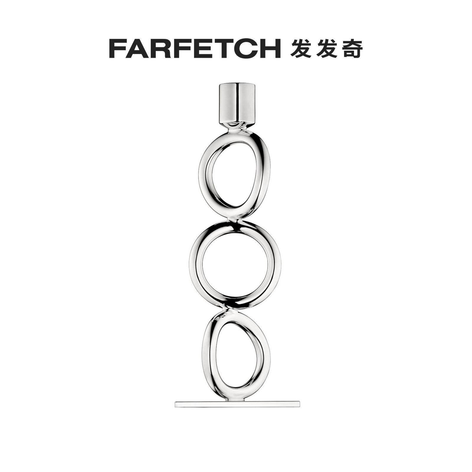Christofle Vertigo silver plated three cirque details candle holder FARFETCH hair chic-Taobao