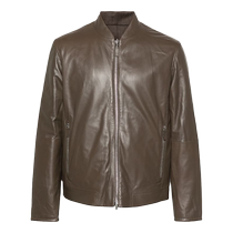 Emporio Armani Armani Mens Zip Leather Jacket FARFETCH