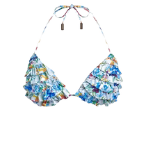 VILEBREQUIN Womens Happy Flowers printed ruffle detail bikini top is amazing