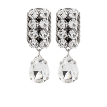 Alessandra Rich womens crystal pendant earrings FARFETCH