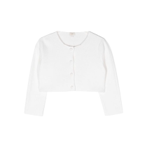 Il Gufo childrens round neck short cotton cardigan FARFETCH