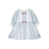 Hucklebones London Childrens Bow Detailed Bat Sleeve Dress FARFETCH