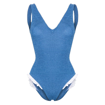Hunza G Womens Lisa pleated one-piece swimsuit FARFETCH