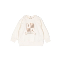 Emporio Armani Armani childrens clothing logo embroidered jersey sweatshirt FARFETCH