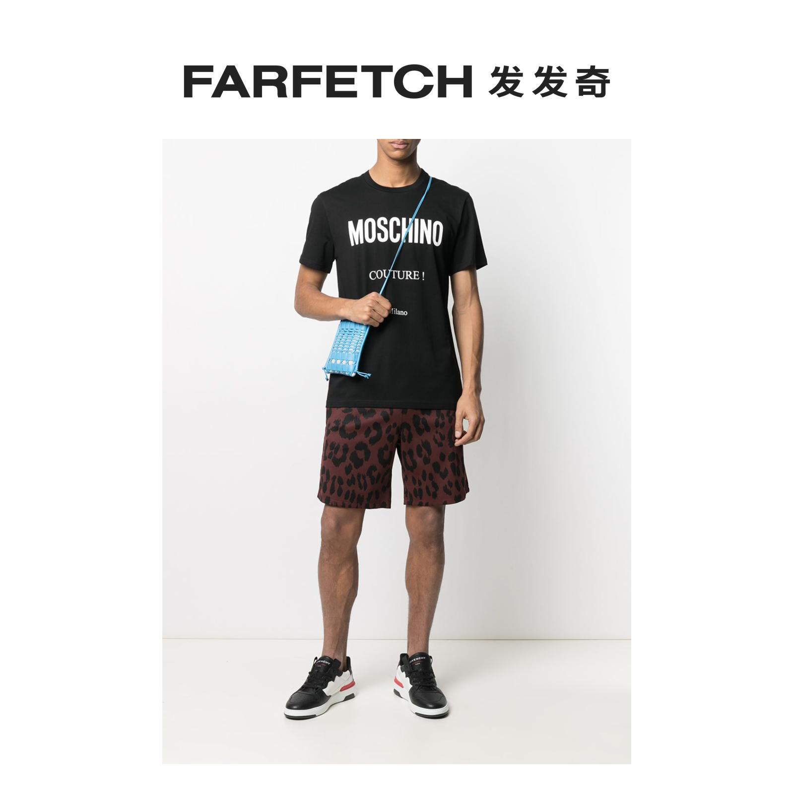 MOSCHINO men logo print trend casual T-shirt FARFETCH hair