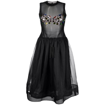 Cynthia Rowley Womens Crystal Organza Midi Dress FARFETCH