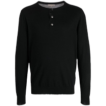 N Peal Mens Henley Button Cardigan Sweater FARFETCH