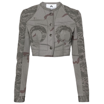 Marine Serre Womens Regenerated Short Denim Jacket FARFETCH