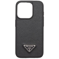 Prada Prada mens iPhone 15 Pro enamel logo Phone shell FARFETCH Fat Chic
