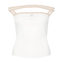 Courreges Womens Hyperbole Contrast Sleeveless Top FARFETCH