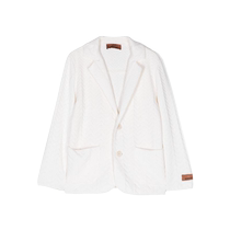 Missoni childrens zigzag pattern knitted single-breasted blazer FARFETCH