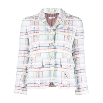 Thom Browne Womens Plaid Tweed Blazer FARFETCH