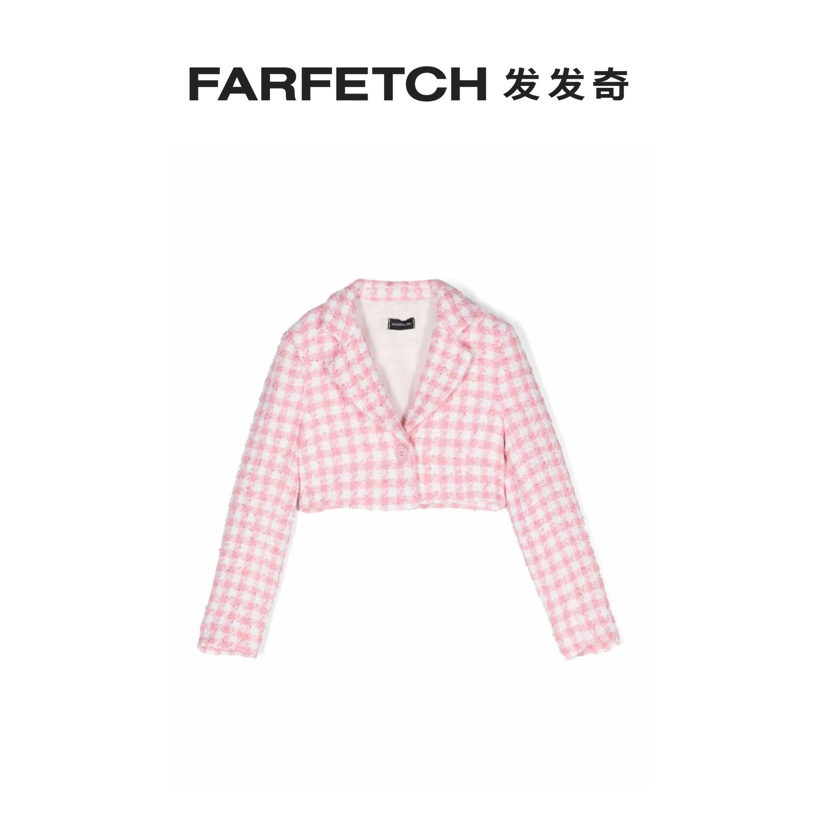 Monnalisa boy dress Thousand bird gstriped imitation lamb, short suit jacket FARFETCH Fat Chic-Taobao