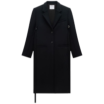 Courreges Womens single-breasted coat with strap details FARFETCH