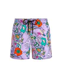 VILEBQUIN mens floral-print drawstring swim shorts hair chic