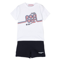 CESARE PACIOTTI 4US childrens clothing logo printed cotton shorts suit FARFETCH