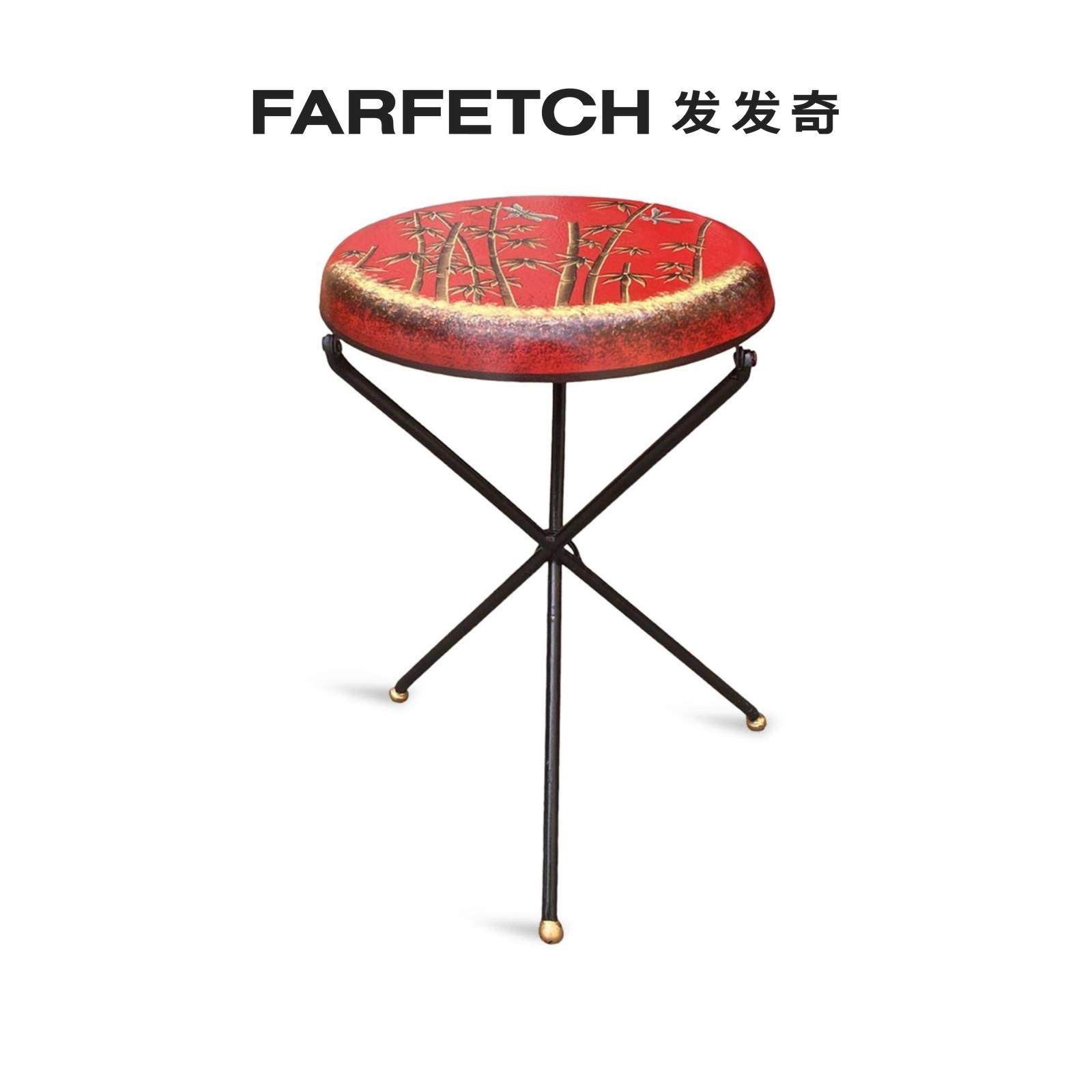 Les-Ottomans men and women universal bamboo leaves printed folding stool FARFETCH hair chic-Taobao