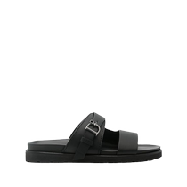 Dsquared2 mens logo buckle leather slippers FARFETCH