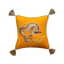 Les-Ottomans unisex Dragon embroidered pillow (50cm x 50cm)
