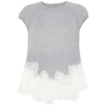 Ermanno Scervino Womens Lace Spliced ​​Cashmere Top FARFETCH