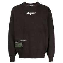 Aape mens logo intarsia heather sweater FARFETCH