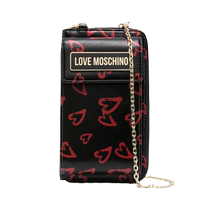 Love Moschino womens heart-shaped print detachable chain wallet FARFETCH