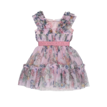 Monnalisa childrens floral print tulle dress FARFETCH