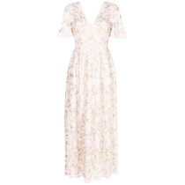 Needle Thread Womens Floral Embroidered Midi Dress FARFETCH