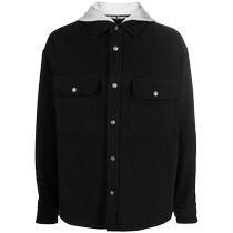 Palm Angels Mens Classic Logo Print Hooded Jacket Shirt FARFETCH