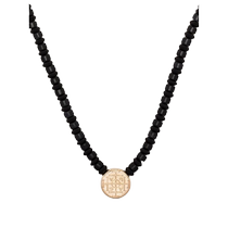 LUIS MORAIS Mens Money Seal Seal 14K Gold Onyx Onyx Beads Necklace Hair Chic