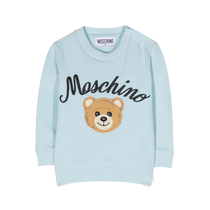 Moschino childrens logo embroidered cotton sweatshirt FARFETCH